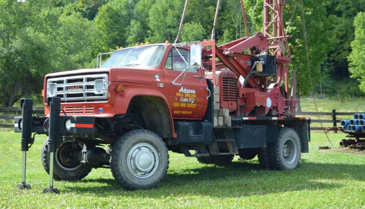 water well drilling rig by adams well drilling in cuba ny